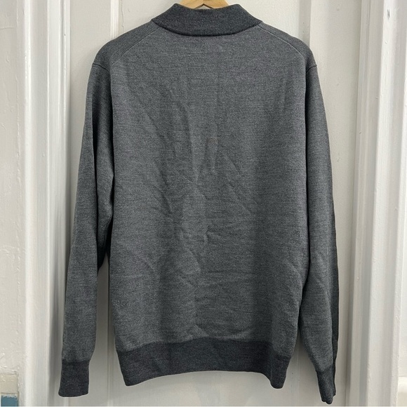 Peter Millar Men’s Grey 1/4 Zip Golf Pullover Merino Wool Sweater, Grey size M - Picture 2 of 5